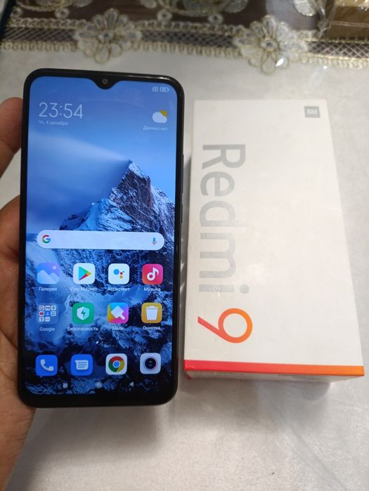 Xiaomi Redmi 9 4/128GB Black Igravoy Karobka Holati Ideal Otlichni Zor