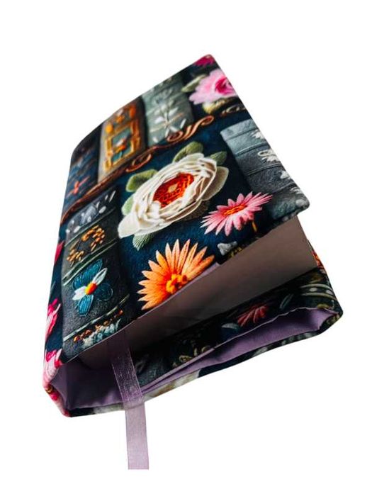 Калъф за книга "Библиотека" с цветя