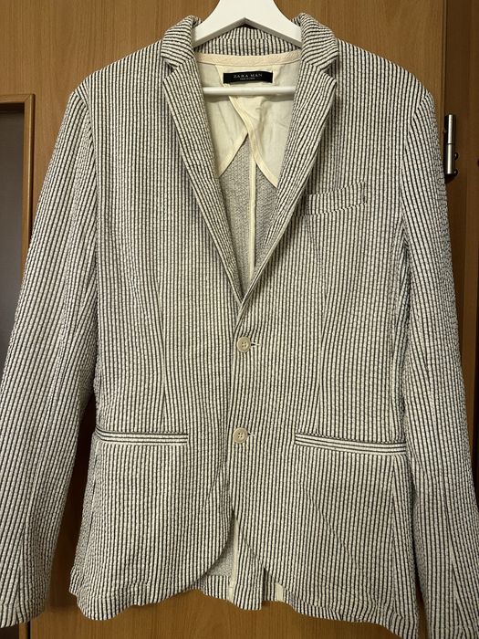 Sacou Alb Zara Man