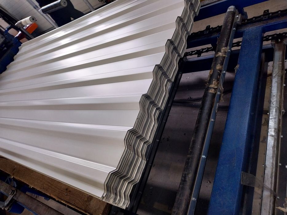 Tablă cutată  gri alb