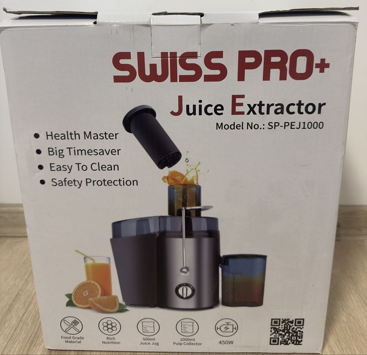 Swiss Pro+ цитрус преса 1 L – slow juicer Мощност: 450 W