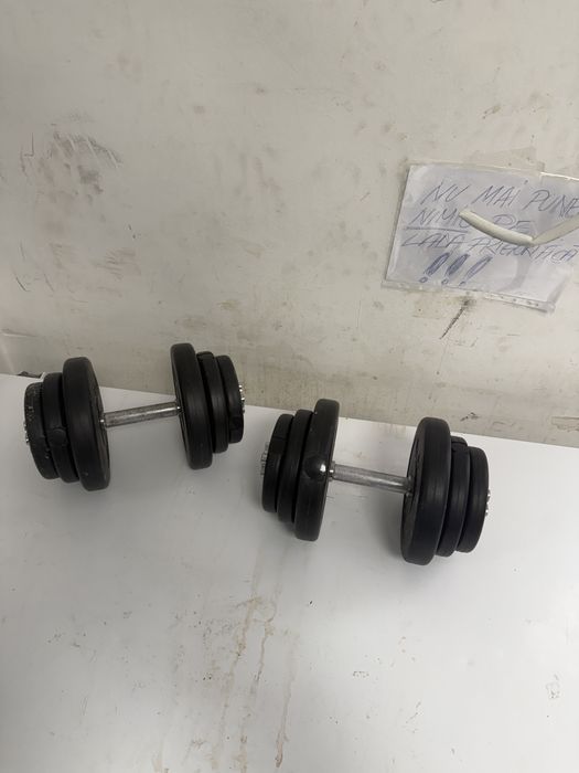 Gantere noi Germany set 20 kg. Ambele, 10 kg+10 kg=20 kg, pret 200 lei