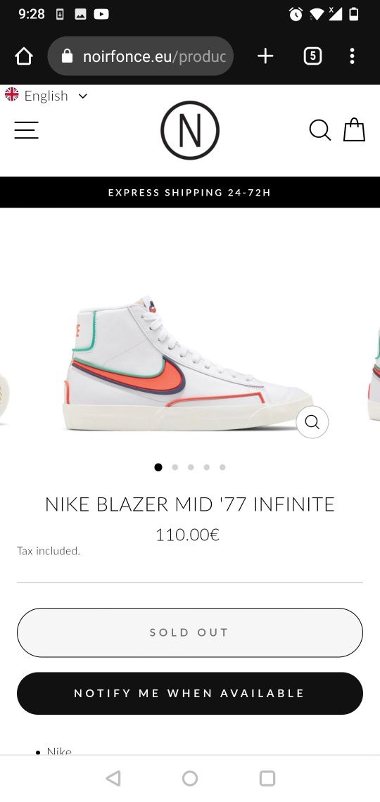 Nike Blazer Mid Infinite White Bright Crimson