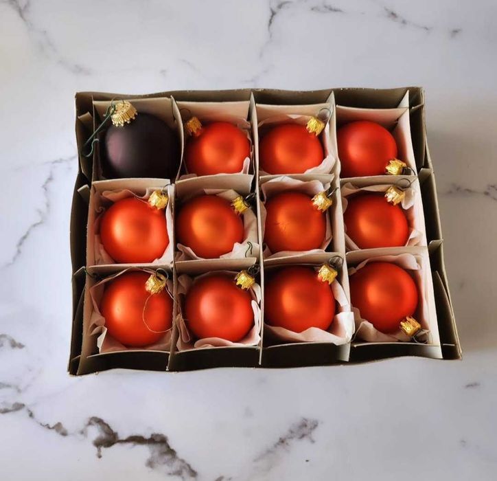 Винтидж коледни стъклени играчки