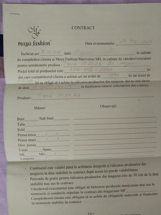 Rochie mireasă Maya Fashion + trenă și voal