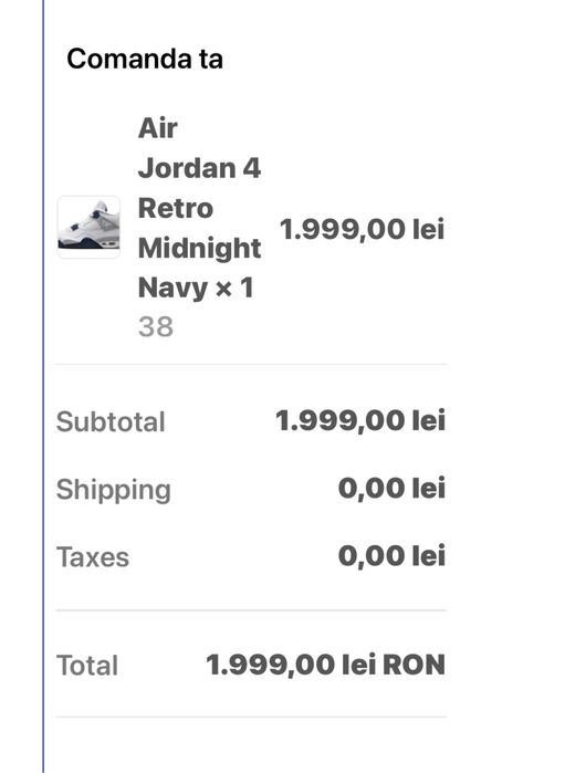 Adidas Jordan 4 Retro Midnight Navy