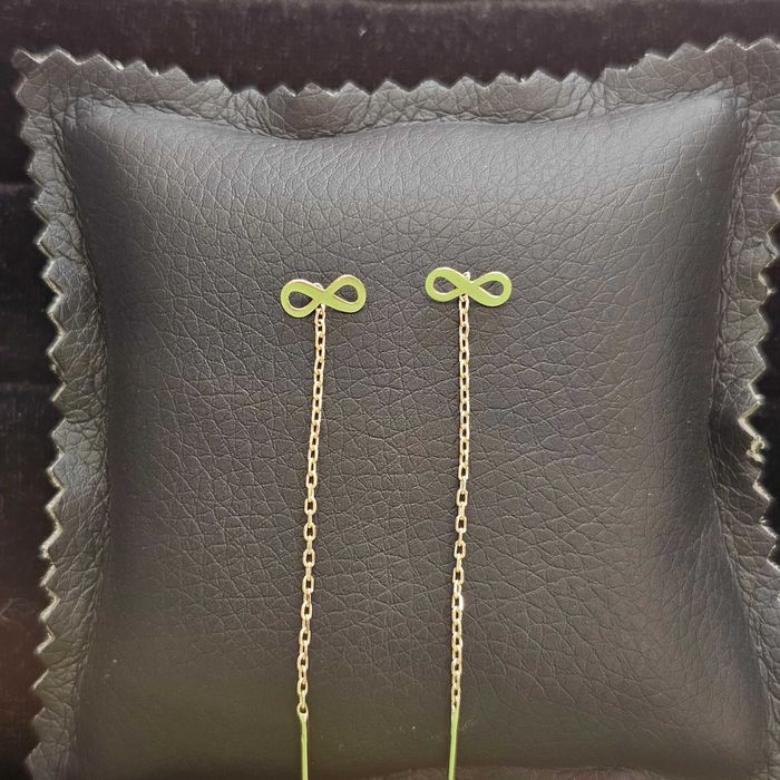 ( B32006.1 / Ag28 Doi Baieti ) Cercei Aur 14K - 0.92 grame / 368 lei