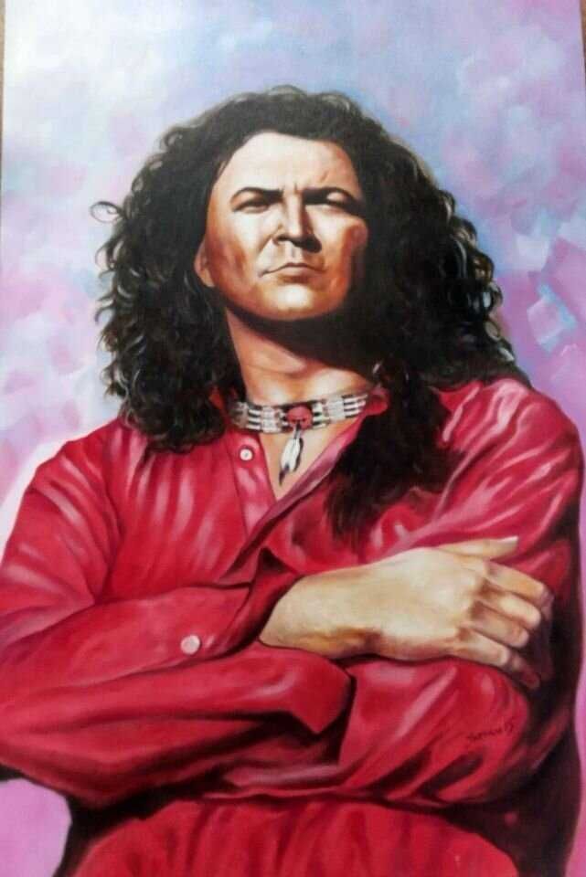 Портрет на Ian Gillan,55/80, маслени бои,без рамка