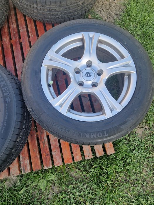Jante 5x112 r16 cu cauciucuri 205 60 16 noi Dot 2024