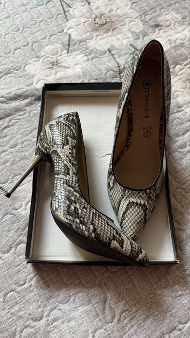 Туфли лодочки змеинная кожа