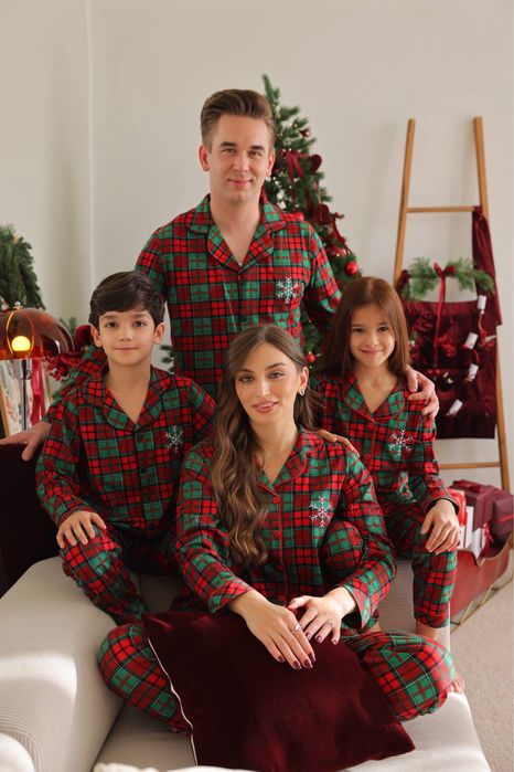 Пижамы в клеточку НОВОГОДНИЕ