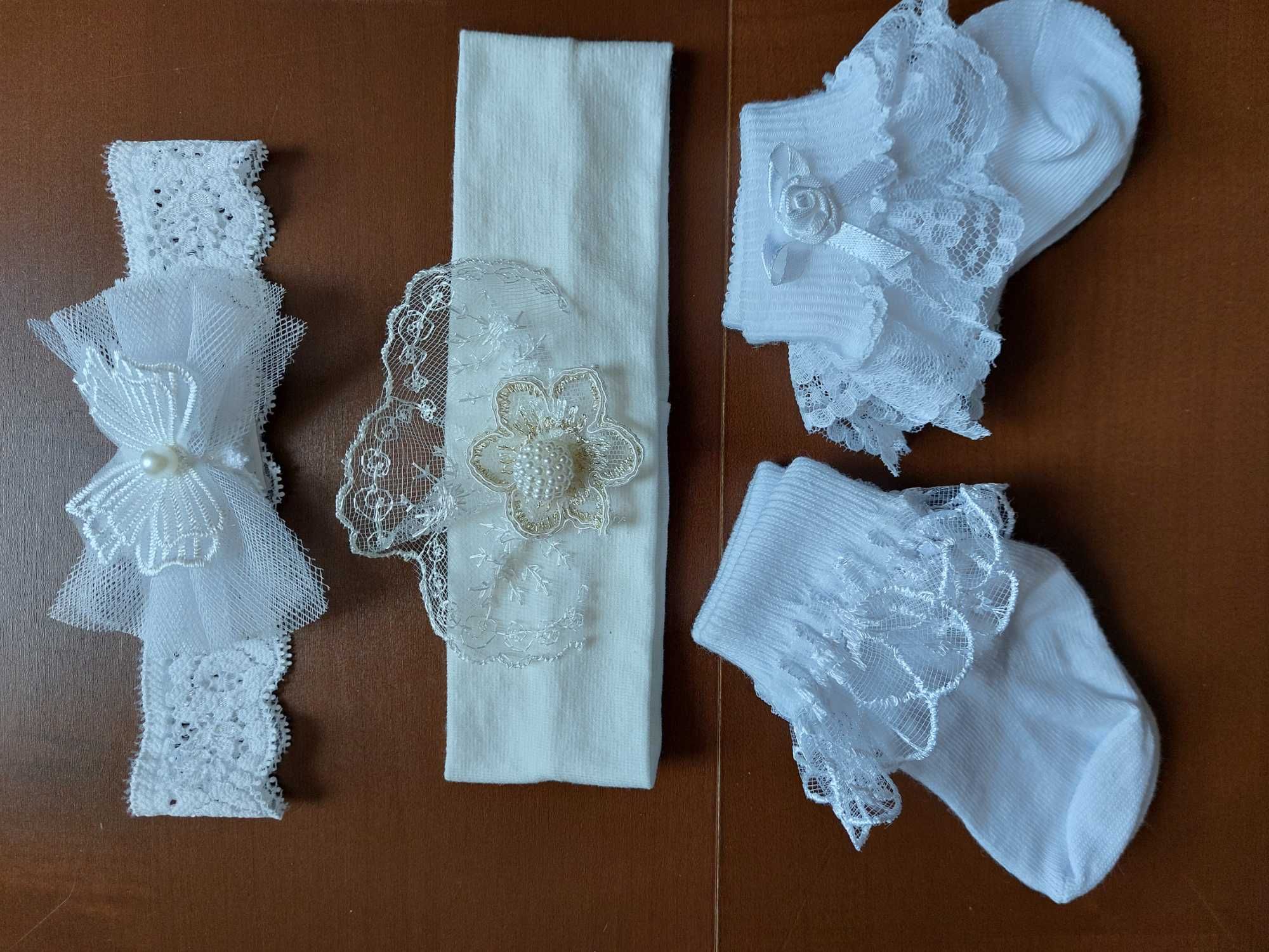 Set îmbrăcăminte de eveniment pt. fetițe sub 1 an (botez, nuntă, etc)