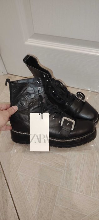 Боти Zara естествена кожа