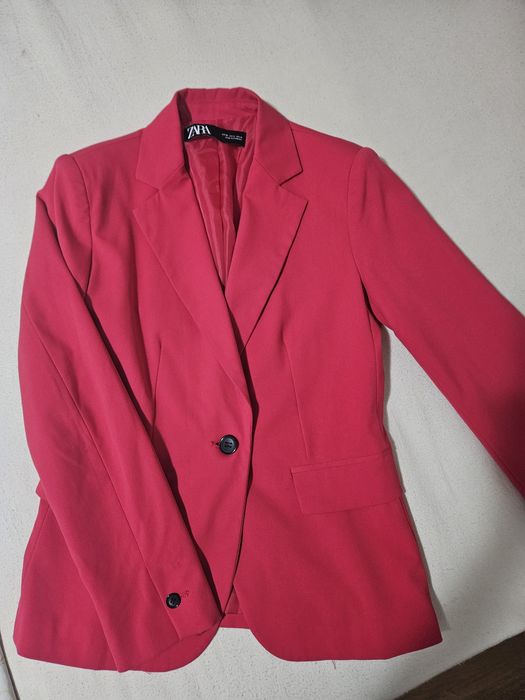 Sacou elegant / casual de la Zara, roz fucsia, marimea 36