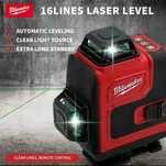 Aparat de nivelat laser cu 16 linii 360 de grade 4 D acumulator