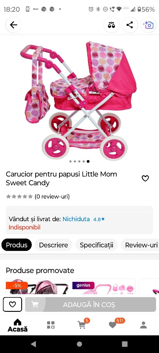 Carucior fetite reglabil