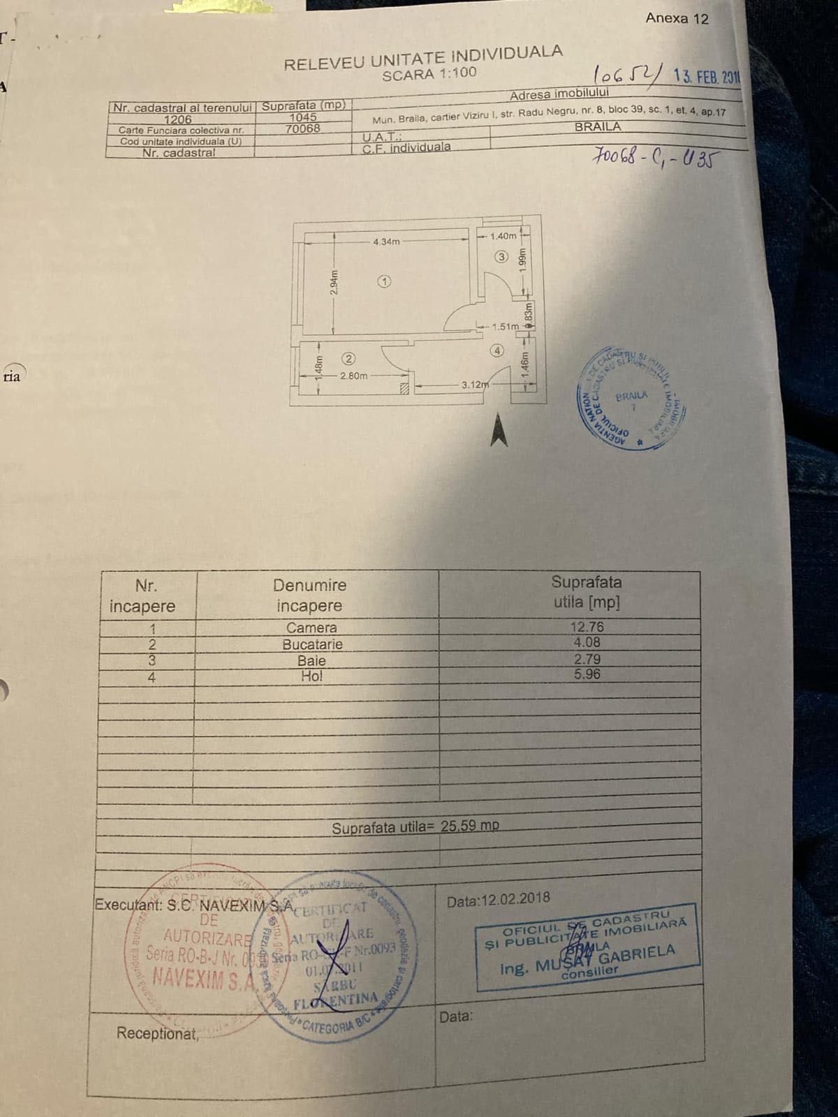 Vând garsonieră, zona pistruiatul Braila