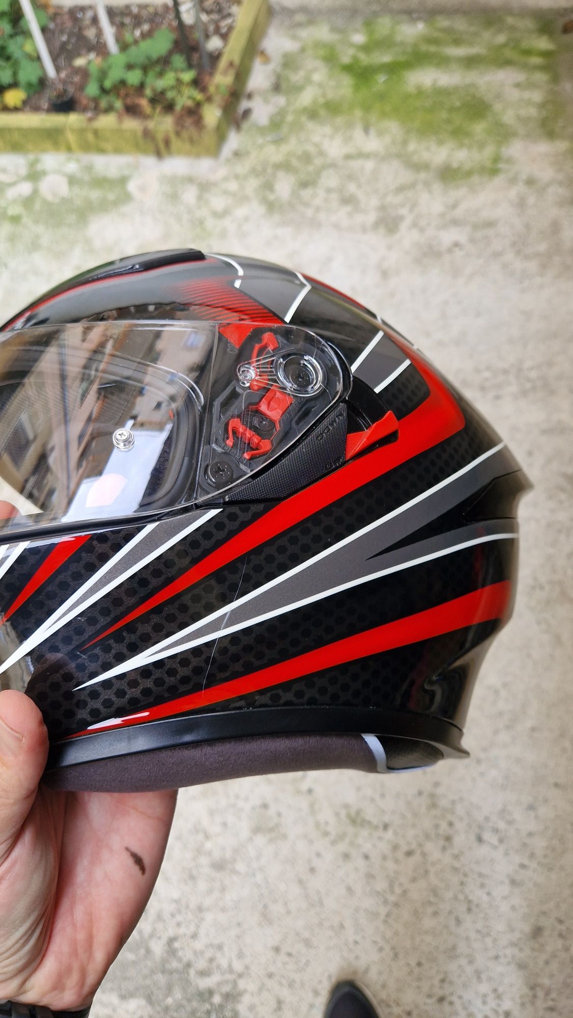Каска AGV K5S Hurricane red L 58-59