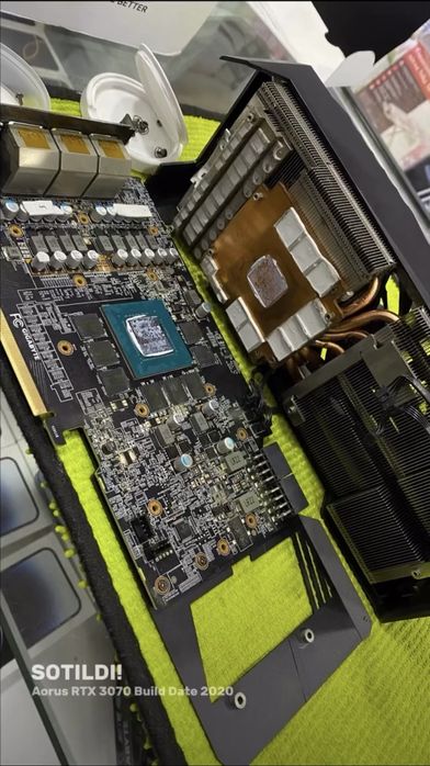 Gpu Aorus RTX 3070 Master 8 GB недавно сделал профилактику