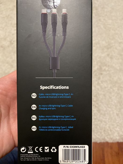 Cablu de date 3 in 1