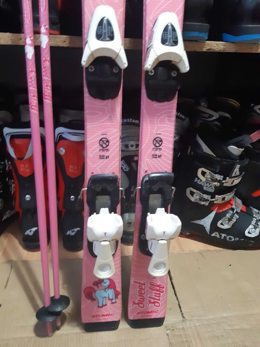 Schiuri copii schi Atomic 100 cm set ski clapari bete