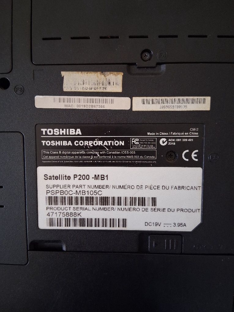 Toshiba Satelite P200
