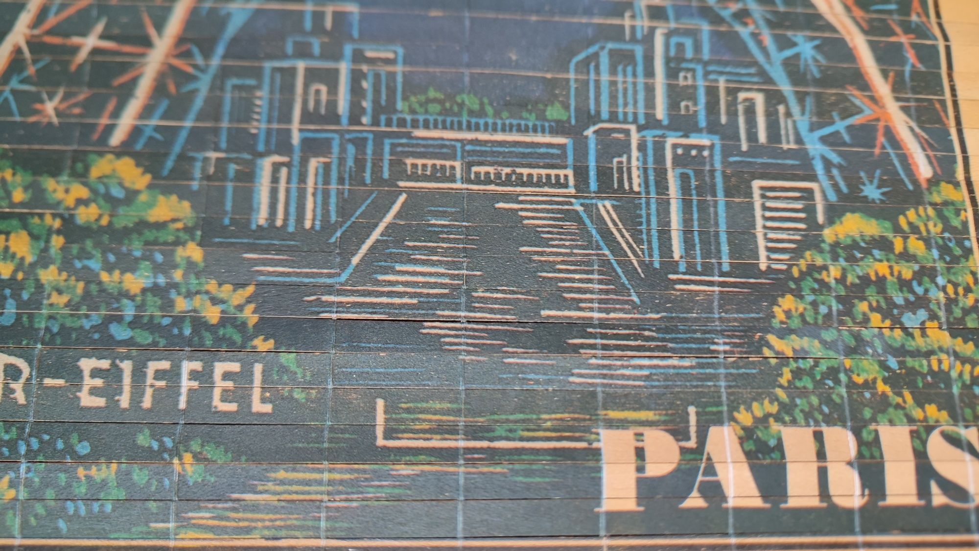 Decorațiune de perete stampă pe lemn
