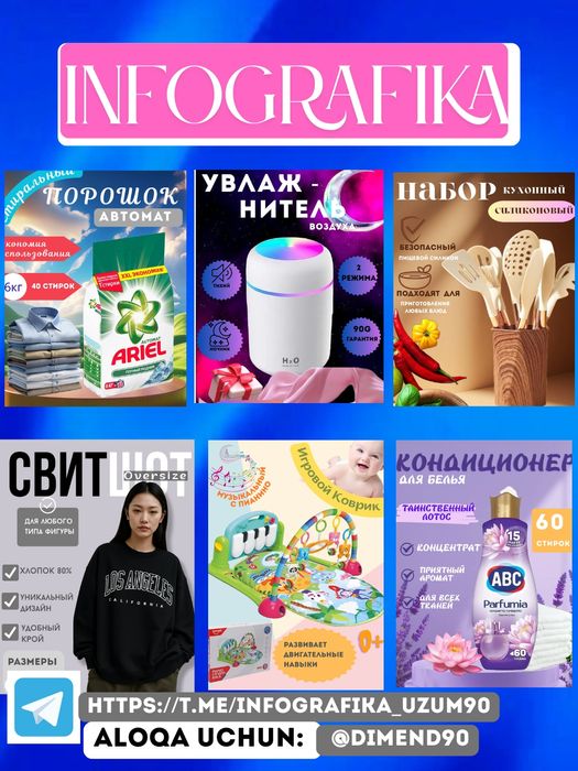 Uzum marktet, Infografika xizmati Инфографика