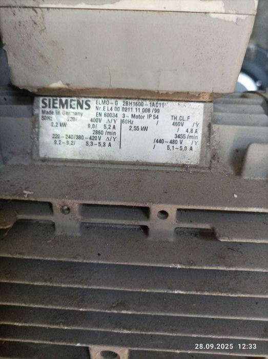 Vând pompă de apă cu motor electric trifazat, 2.2 Kw, 2860 RPM