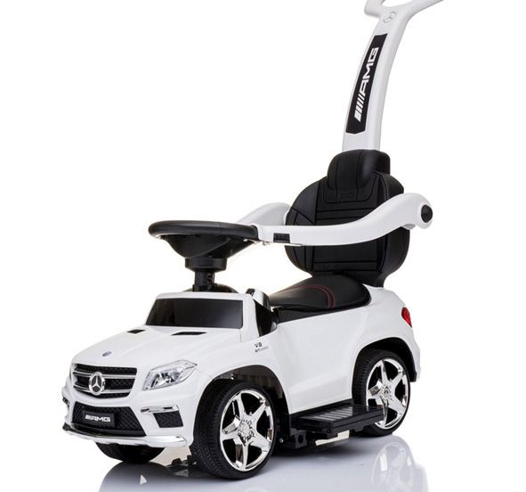 Masinuta cu maner pentru copii 3 in 1 Mercedes GL63 AMG PREMIUM #Alb