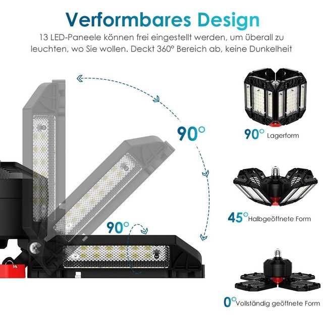 200 W LED гаражна лампа