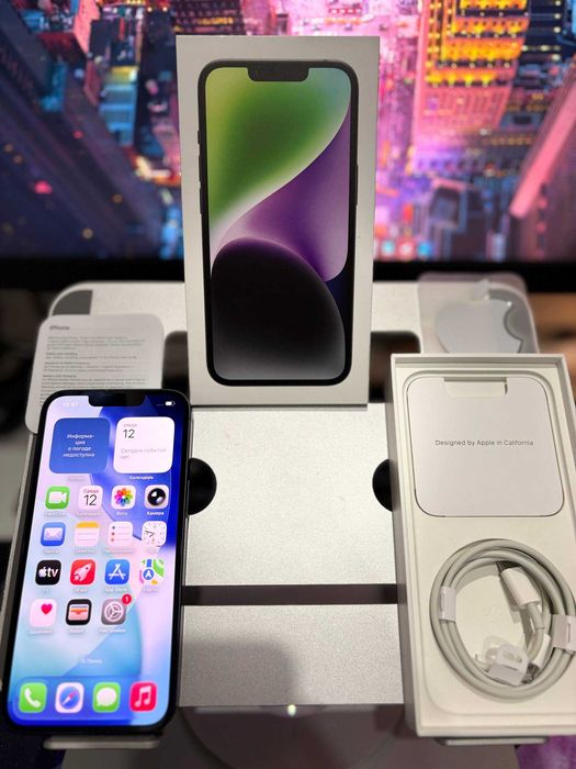 iPhone 14, 128 Gb Black, в идеальном состоянии