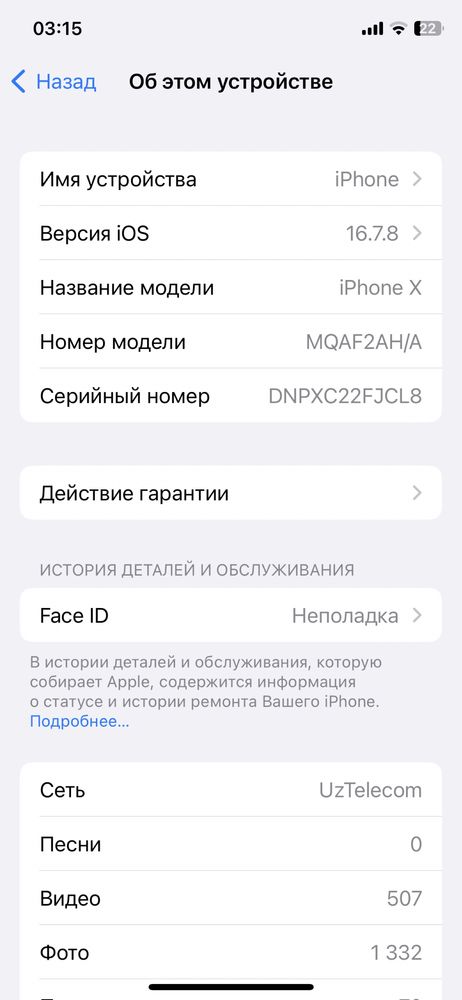 Iphone x holati yaxshi