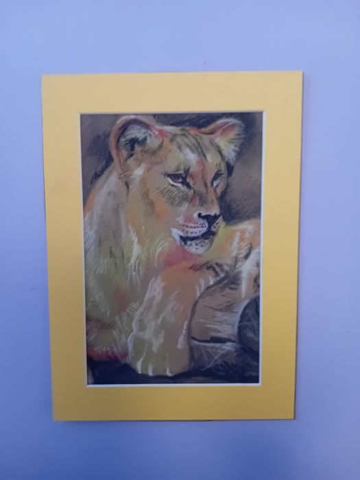 Серия " Дикие кошки"" .  Пастель