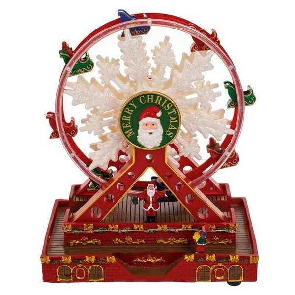 Коледно виенско колело Дядо Коледа със светлинна музика и движение