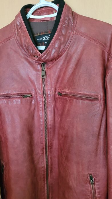 Geaca piele naturala Black Rivet