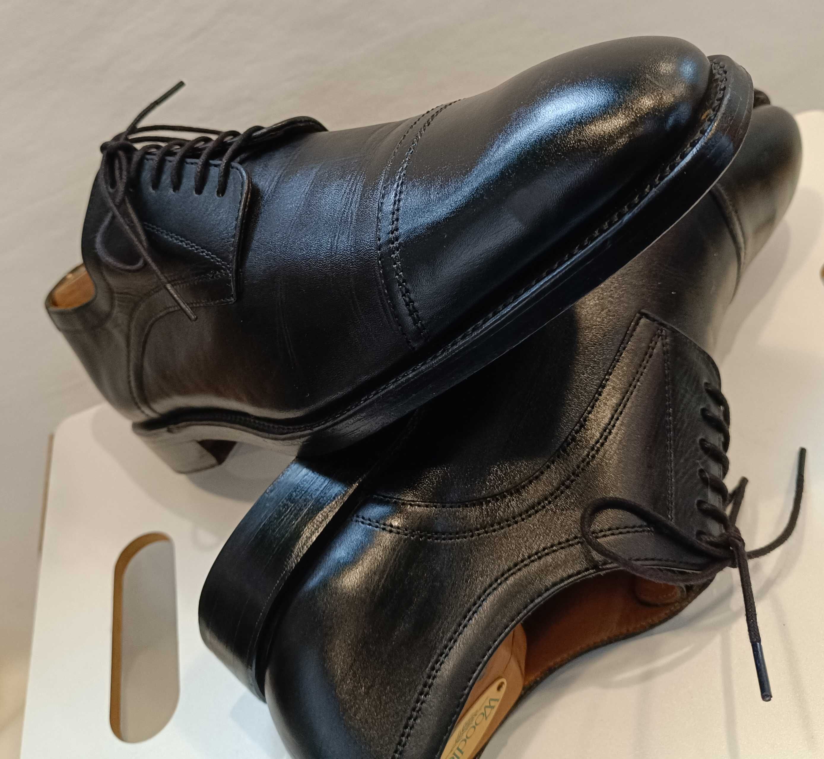 Pantofi derby 43 43.5 lucrati manual Gordon & Bros piele Goodyear Welt