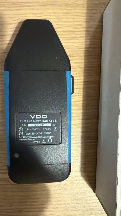 vand tahograf VDO dlk Pro DOWNLOAD KEY S