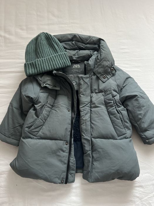 Детско яке Zara с гъши пух + подарък шапка