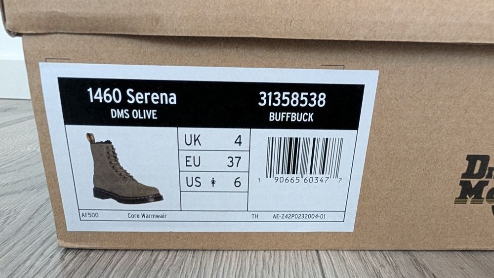 Dr Martens 1460 Serena DMS Olive Buffbuck 37