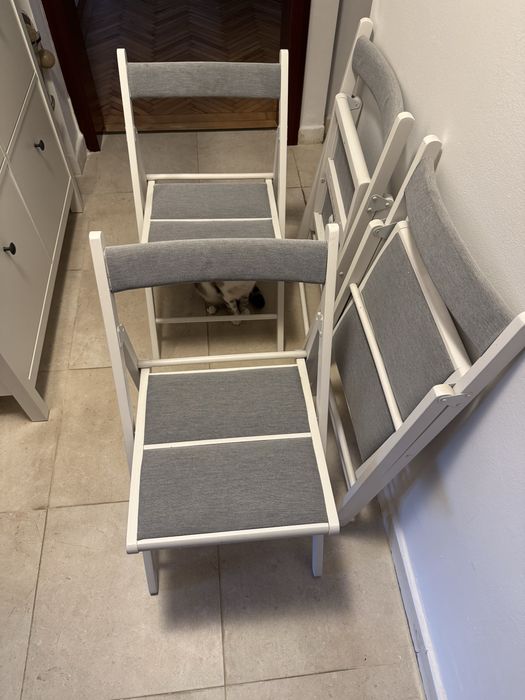 Masa pliabila + scaune Norden Ikea | 4 scaune Knisa gri