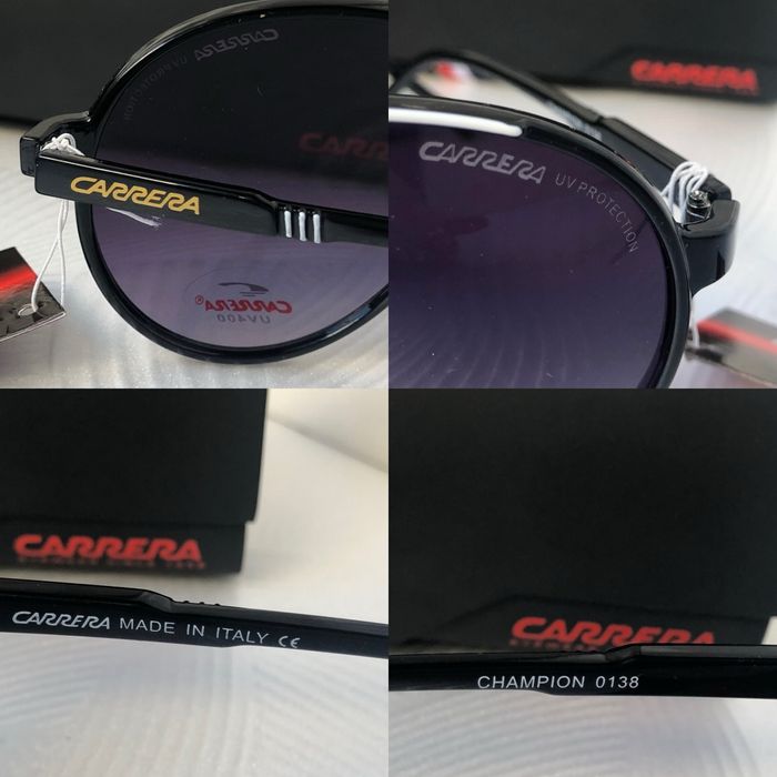 Мъжки слънчеви очила маска carrera 3 цвята черни бели