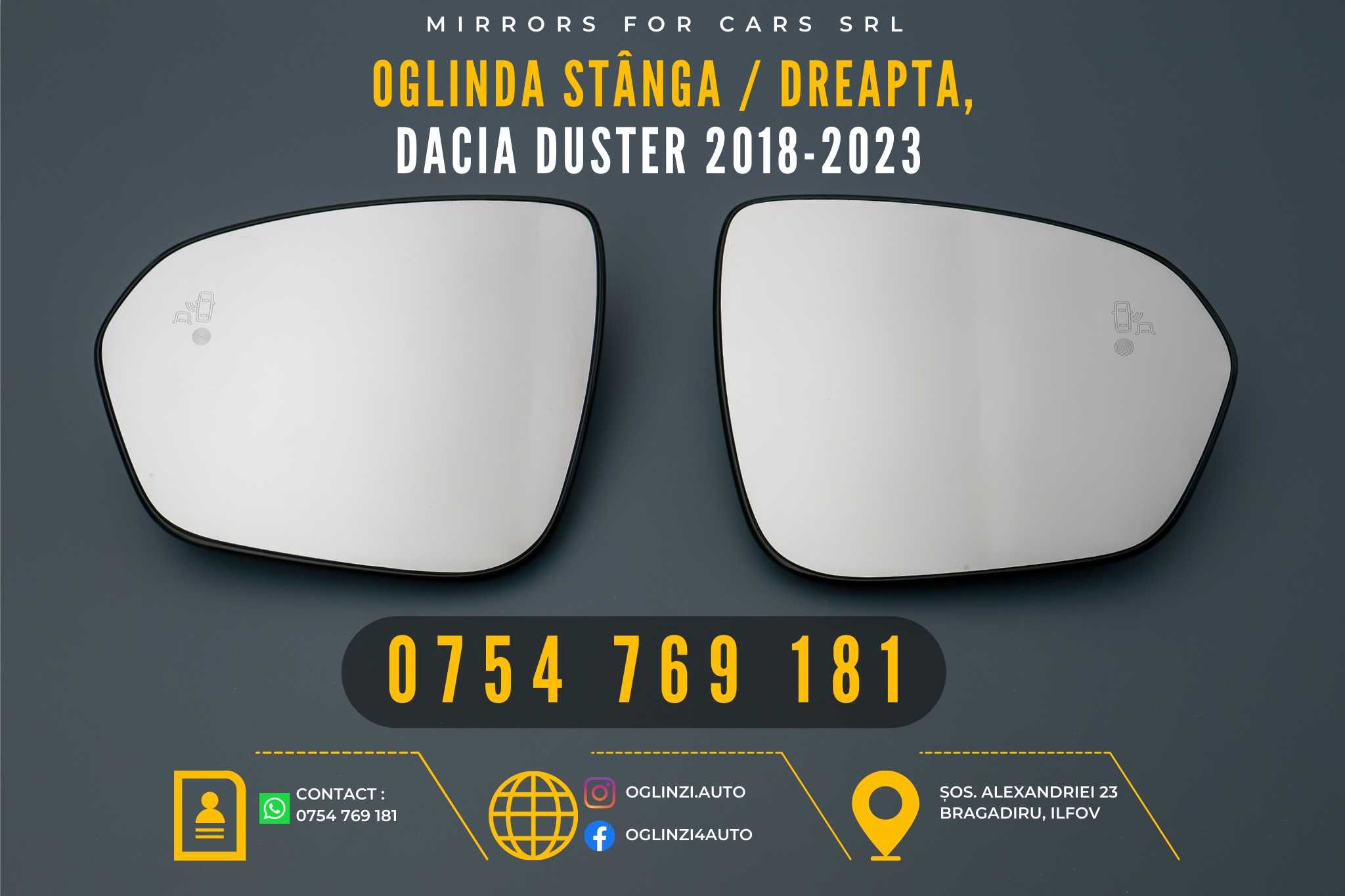 Oglinda stânga/dreapta, oglinzi Dacia Duster, 2018-2024