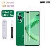 Huawei Nova 11 Pro / 3D UV ТЕЧНО ЛЕПИЛО Стъклен протектор за екран