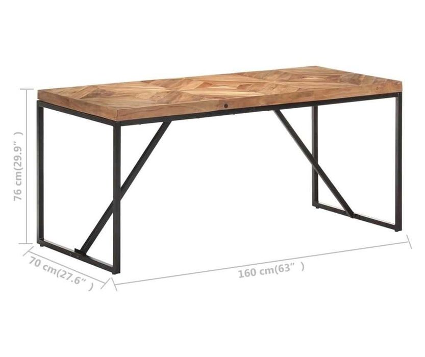 Трапезна маса масив Акация/Манго 160х70х76