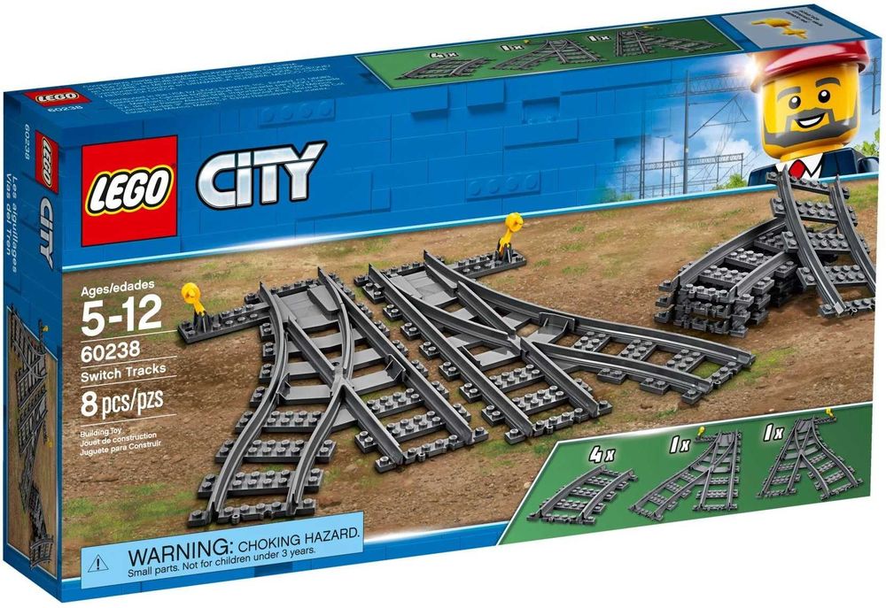 Lego City релси и стрелки - 60238 и 60205