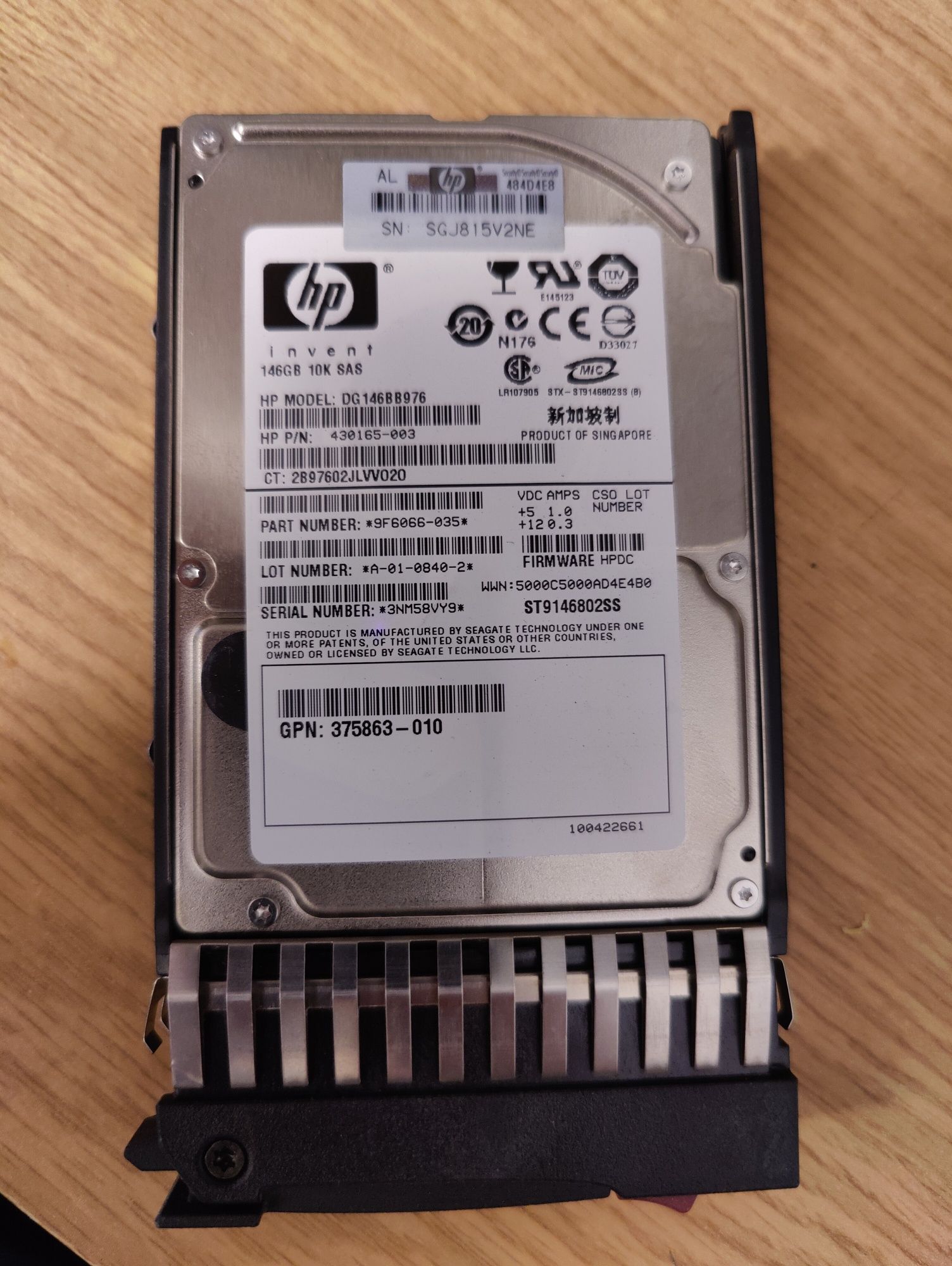 HDD HP 146 gb server