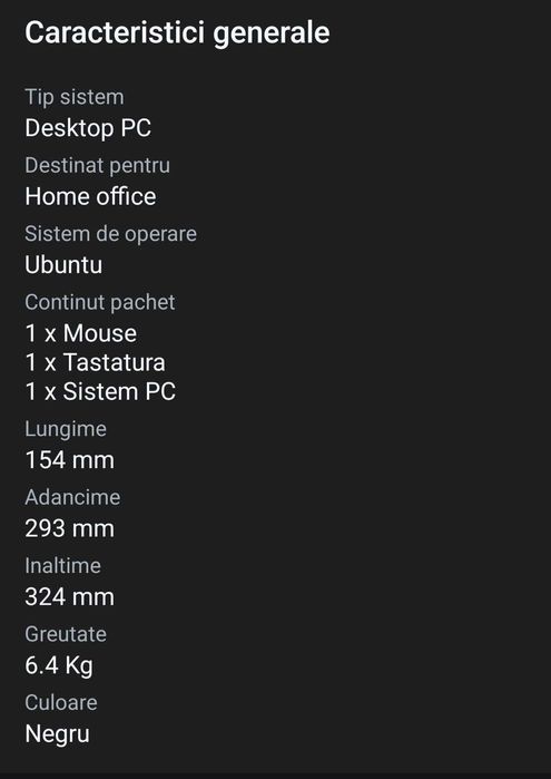 Vand Sistem Desktop Dell Inspiron 3881 cu procesor Intel® Core™ i5