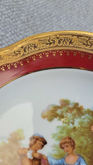 Lemoges винтидж барокови чинии за основно.Фрагонар Франция