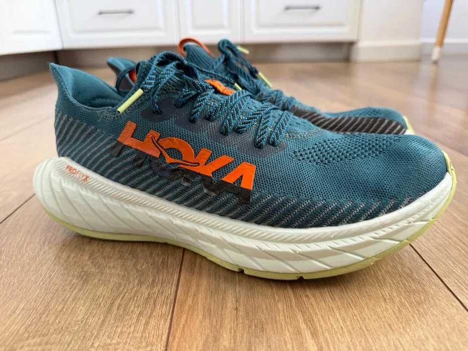 Pantofi alergare barbati Hoka One One,Carbon X3 Albastru/Portocaliu 44